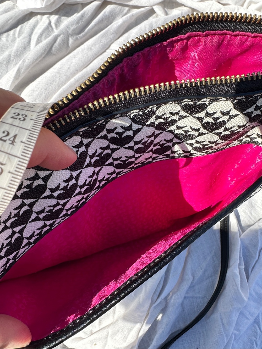 kate spade Black & White Geometric Stripe Crossbody Bag - Picture 8 of 10